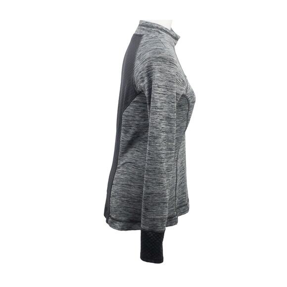 Eddie Bauer Gray Mock-Neck 1/4 Side Zip Pullover w/ Thumbholes M - Picture 5 of 15